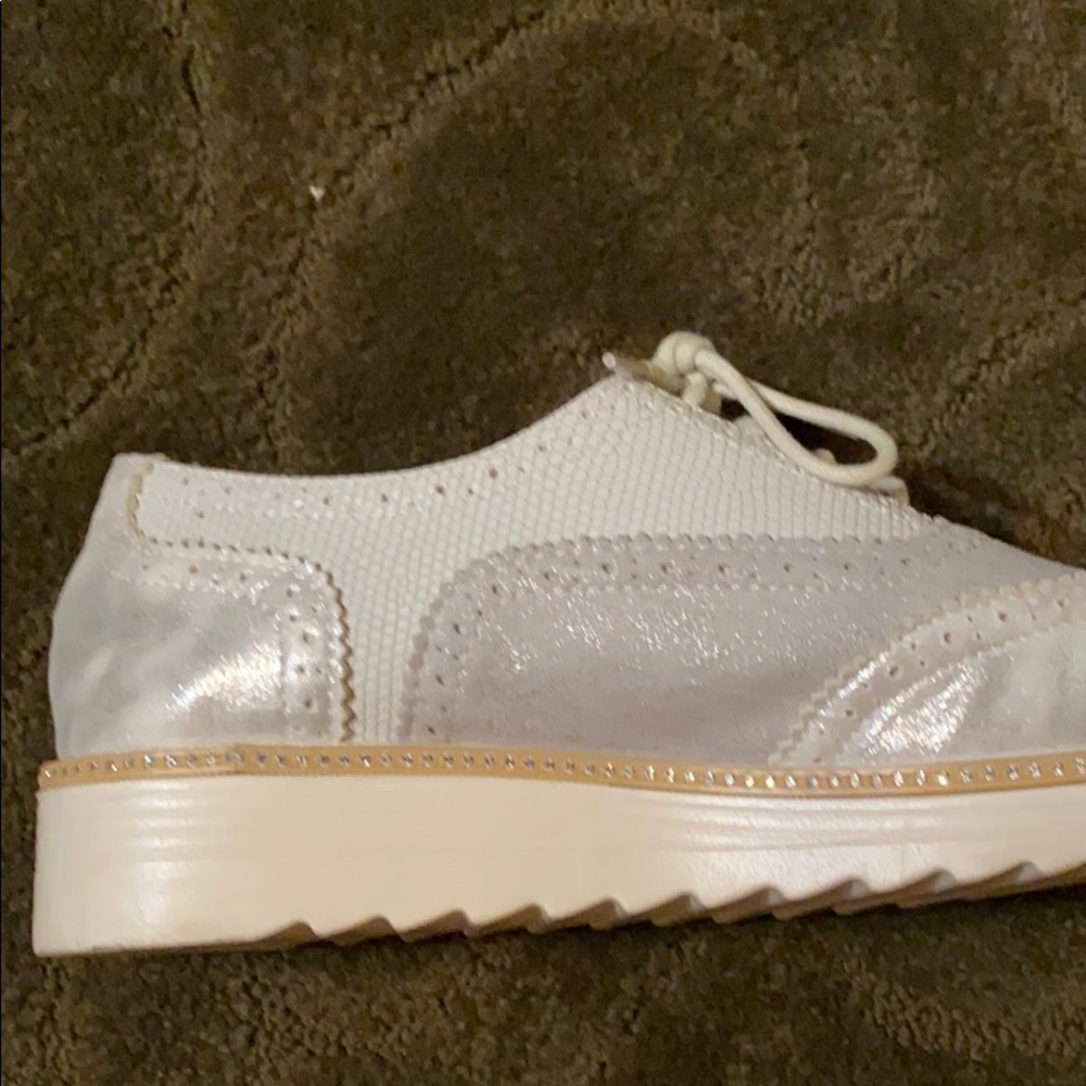 Silver Oxfords bought in Paris